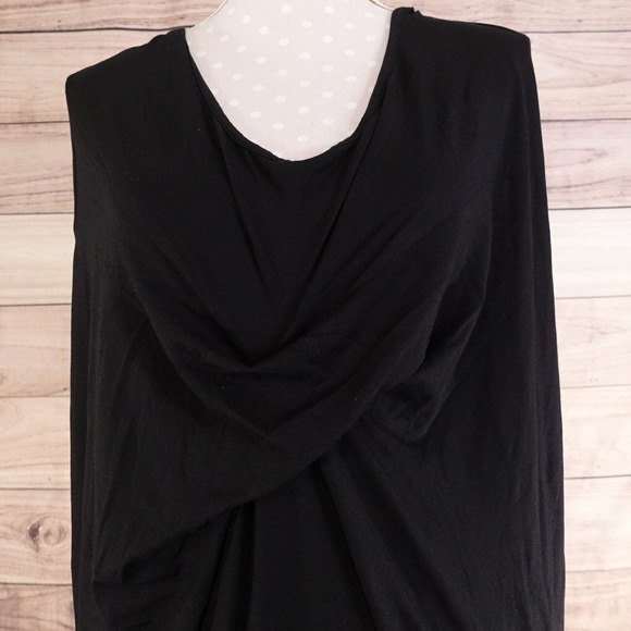 NWT INGRED & ISABEL BLACK DRAPE DRESS WOMENS SIZE M MEDIUM NEW! - Picture 2 of 7